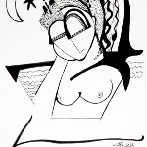 Lost at Sea 8x12inch Black Archival Ink 2012