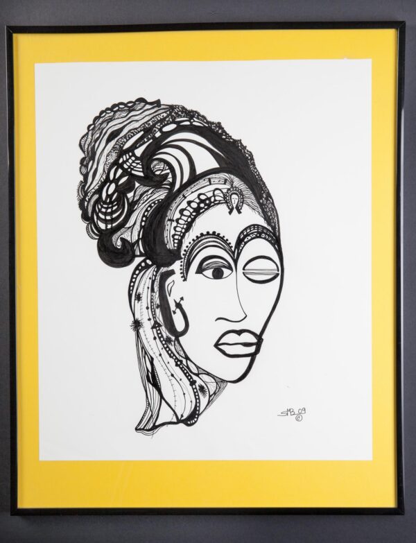 The Tribal Queen 14x17inch Black Archival Ink 2009